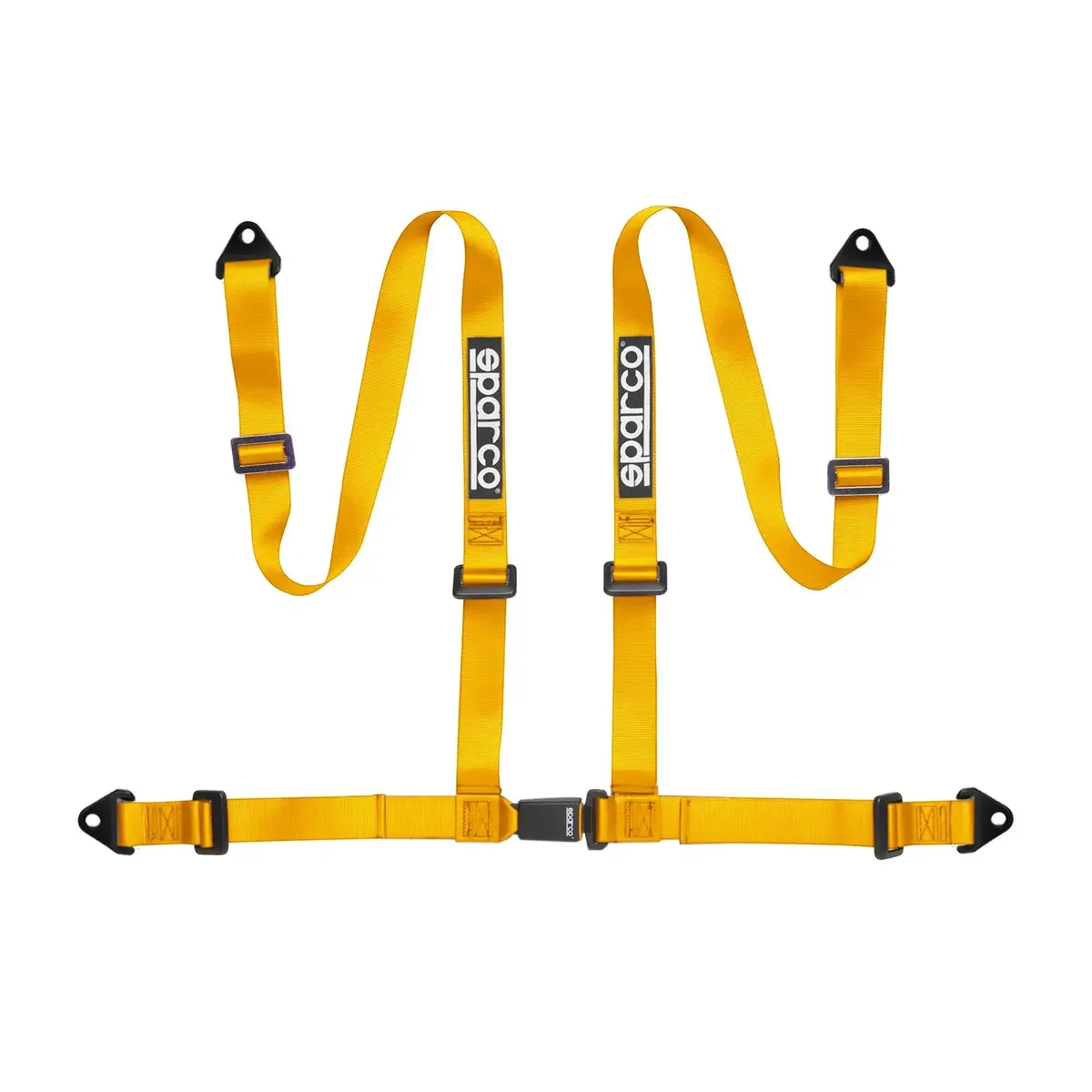 Sparco 4-Point Racing Seat Harness (Orange) 2