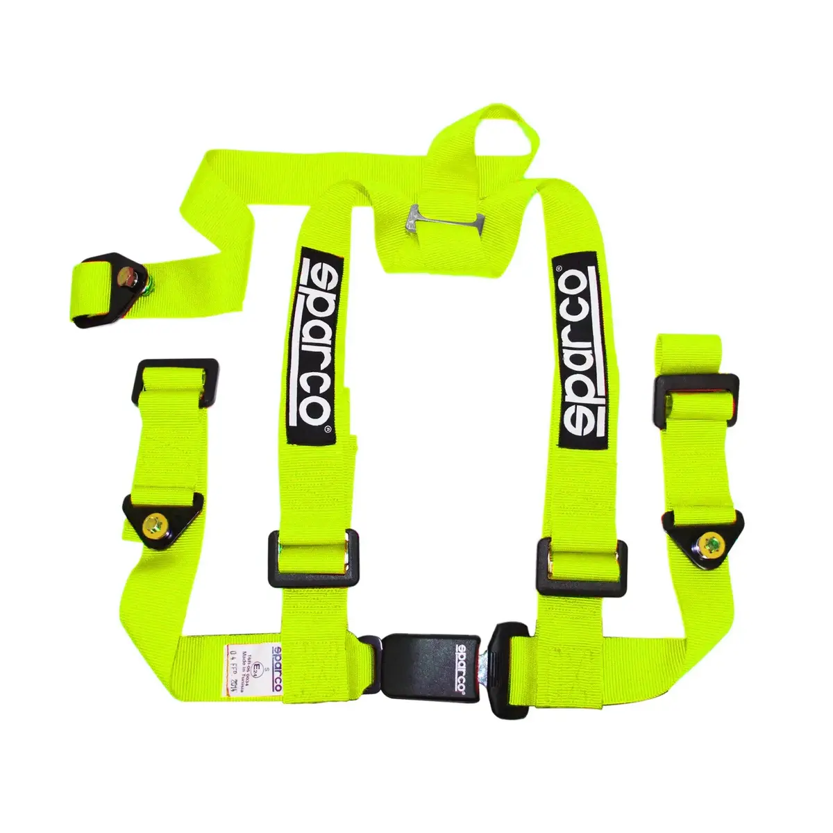 Sparco 4-Point Racing Seat Harness (Yellow) 1