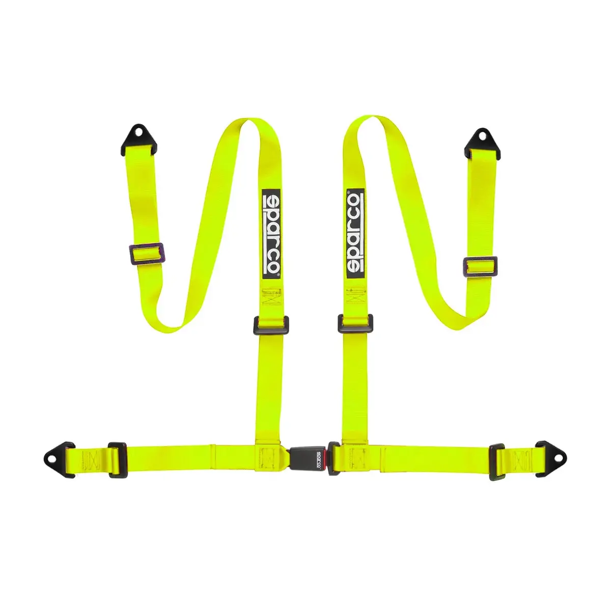 Sparco 4-Point Racing Seat Harness (Yellow) 2
