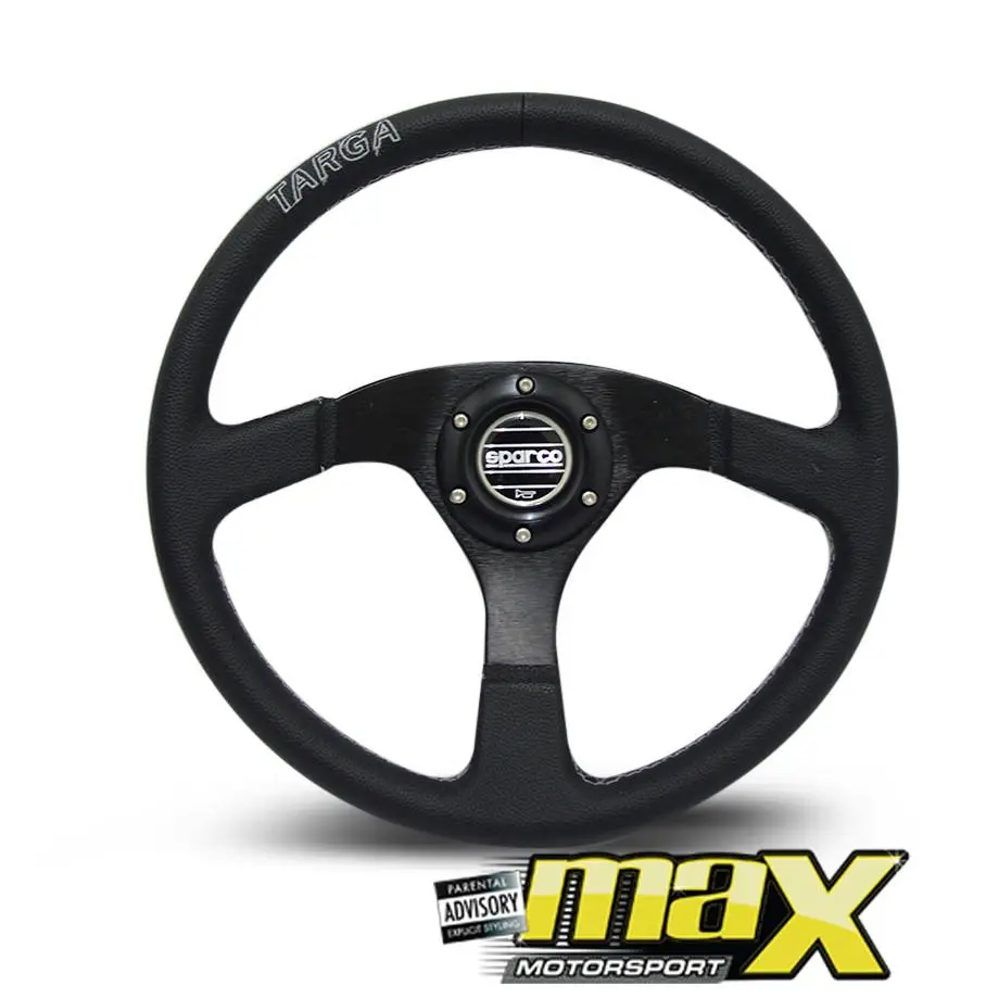 Sparco Racing Style Leather Look Steering Wheel 1