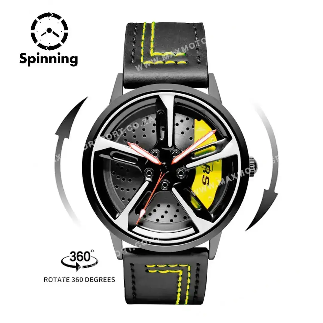 Sports Car Rim Wheel Watch - Audi Rs7 Spinning Face 1