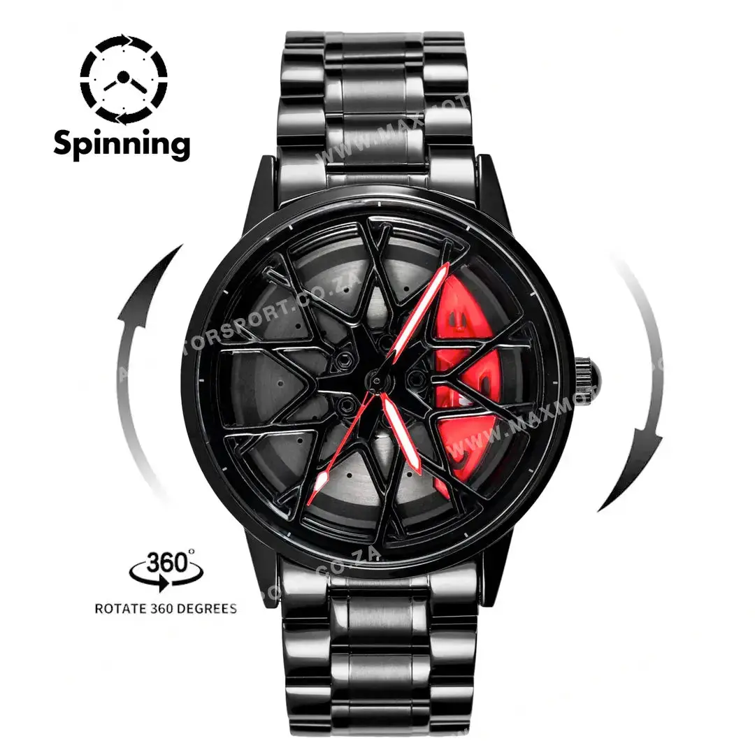 Sports Car Rim Wheel Watch - Bm M8 Spinning Face 1