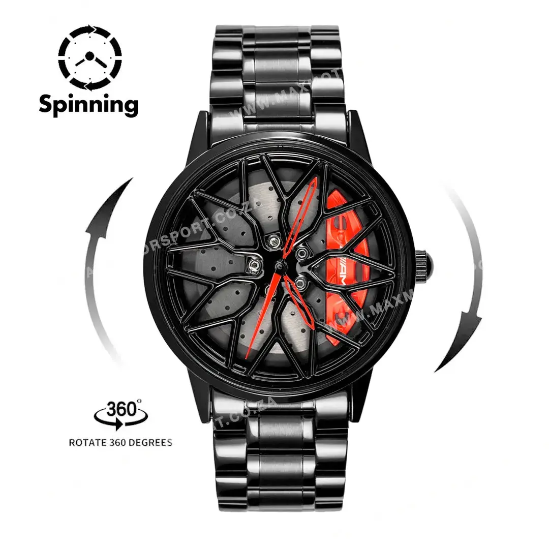 Sports Car Rim Wheel Watch - Benz G63 Spinning Face 1