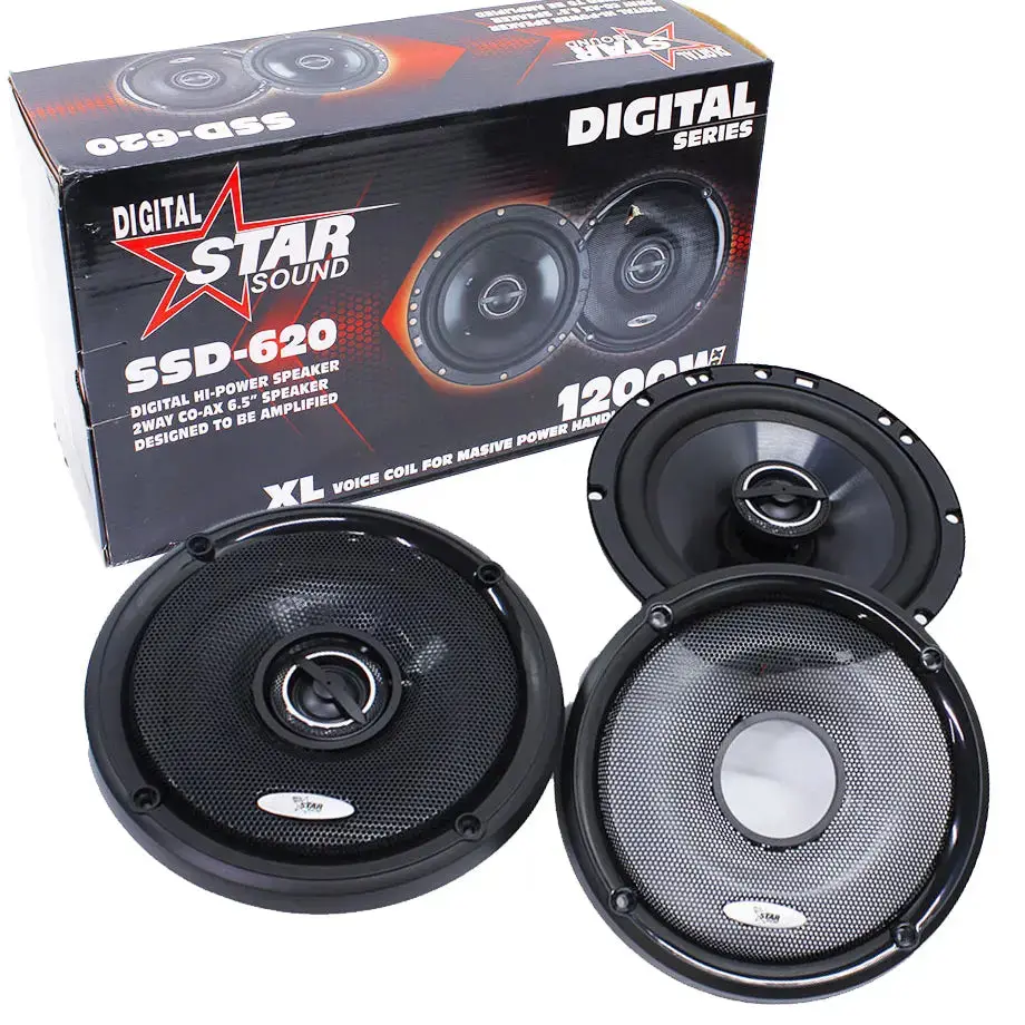 Star Sound Ssd-620 Digital Series 6.5″ 2-Way Coaxial Speakers - 80W Rms 1