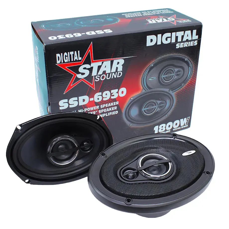 Star Sound Ssd-6930 Digital Series 6X9 3-Way Coaxial Speakers - 100W Rms 1
