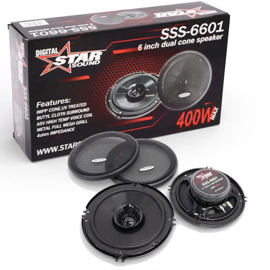 Star Sound Sss-6601 6" Dual Cone Speakers 400W 1