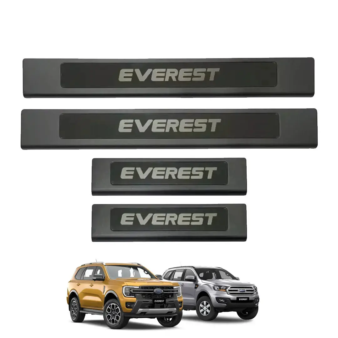 Suitable To Fit - Everest (15-On) Matte Black Door Sill With Logo 1