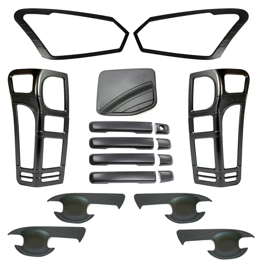 Suitable To Fit - Isuzu D-Max (17-21) Matte Black Accessories Kit (17-Piece) 1