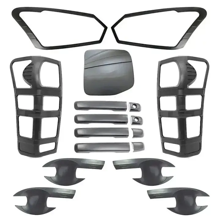 Suitable To Fit - Isuzu D-Max (17-21) Matte Black Accessories Kit (17-Piece) 1