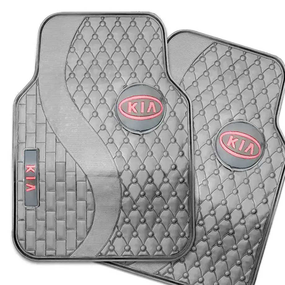 Suitable To Fit - Kia 5-Piece Rubber Car Mats (Red) 2