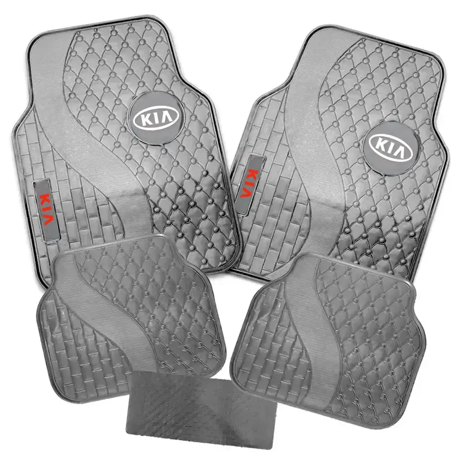 Suitable To Fit - Kia 5-Piece Rubber Car Mats (White) 1