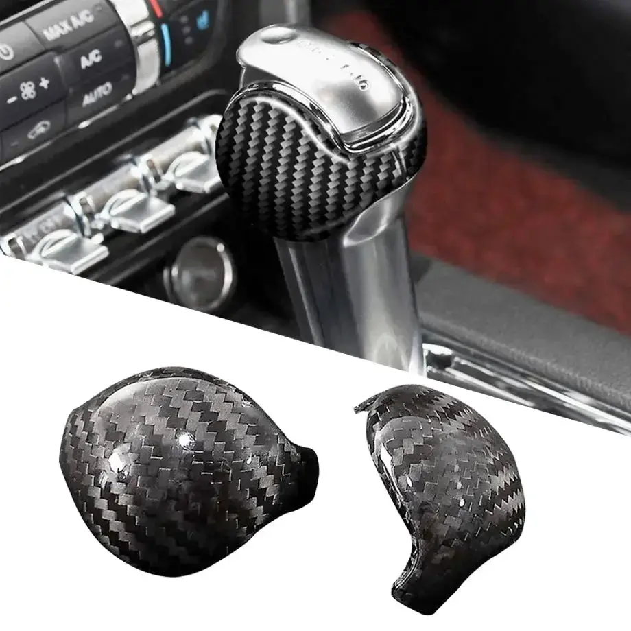 Suitable To Fit - Mustang Carbon Fibre Gear Shift Knob Cover (Automatic) 1
