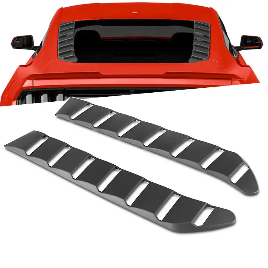 Mp Concepts - Mustang (15-23) Matte Black Rear Window Louvers (2-Piece) 1