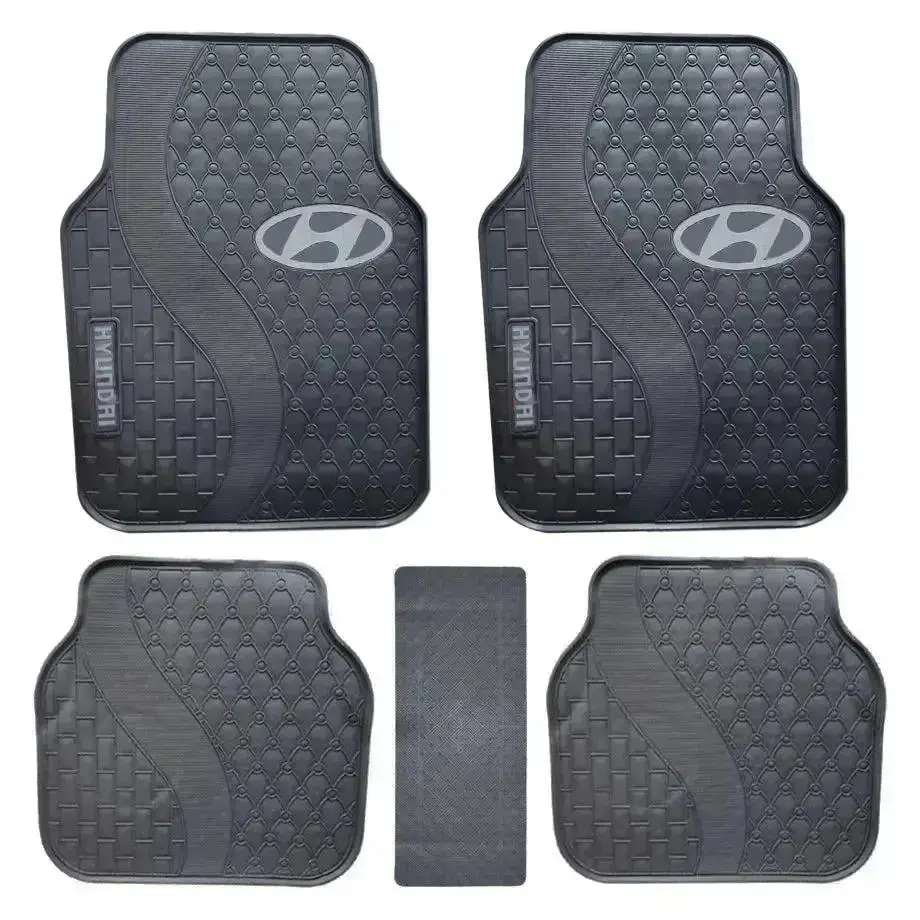 Suitable To Fit - Hyundai 5-Piece Rubber Car Mats (Grey) 1