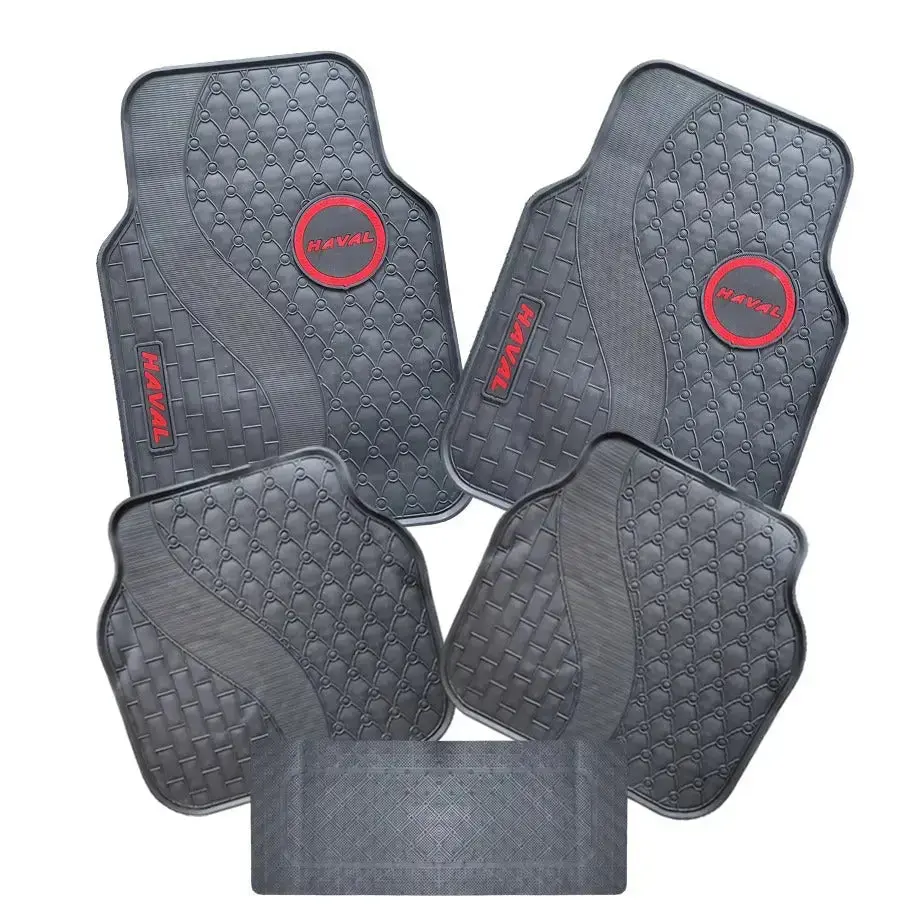 Suitable To Fit - Haval 5-Piece Rubber Car Mats (Red) 1
