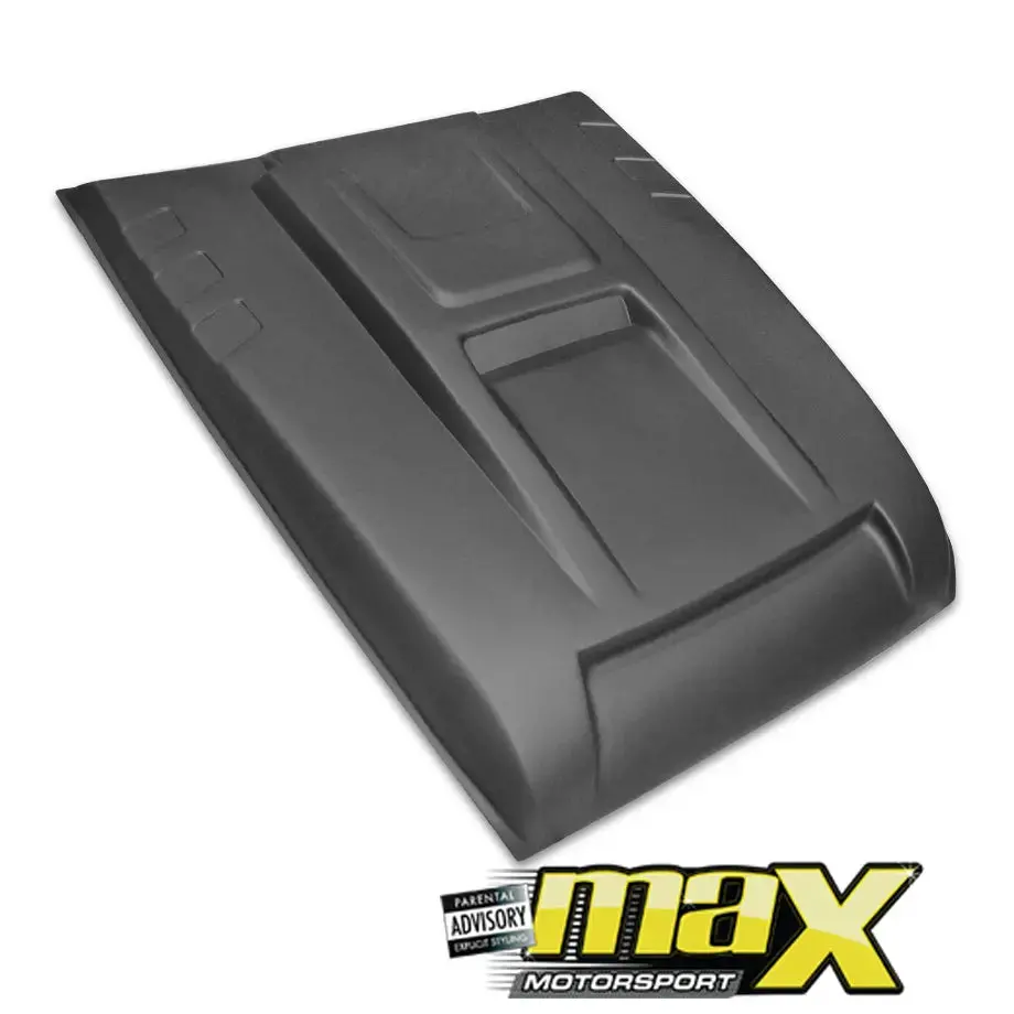 Suitable To Fit - Ranger/Everest T7 (16-On) V4 Style Plastic Bonnet Scoop (Matte Black) 1