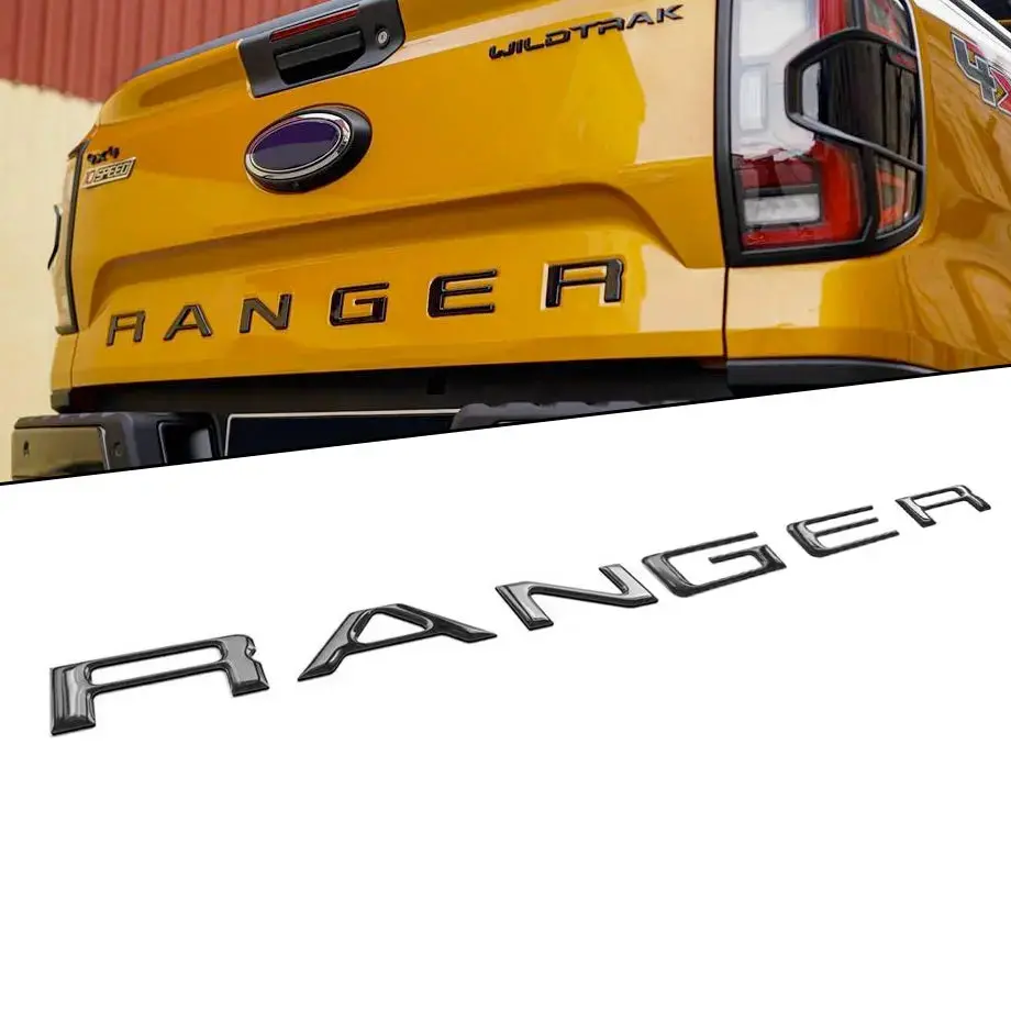 Suitable To Fit - Ranger Next Gen 3D Raised Tailgate Lettering Badge Kit (Black) 1