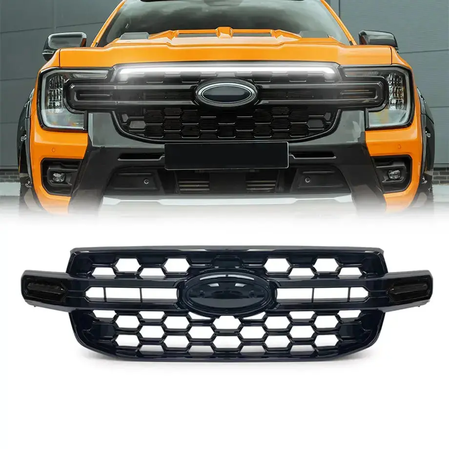Suitable To Fit - Ranger Next Gen (22-On) Gloss Black Drl Led Upgrade Grille 1
