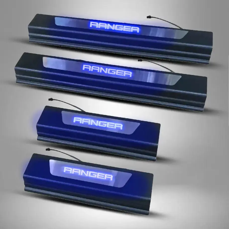 Suitable To Fit - Ranger Next Gen (22-On) Led Light Up Door Sill With Ranger Logo 1