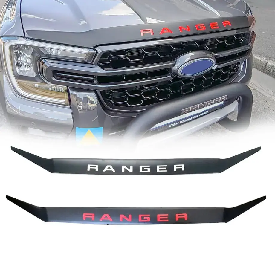 Suitable To Fit -  Ranger Next Gen (22-On) Matte Black Bonnet Guard With Ranger Lettering 1