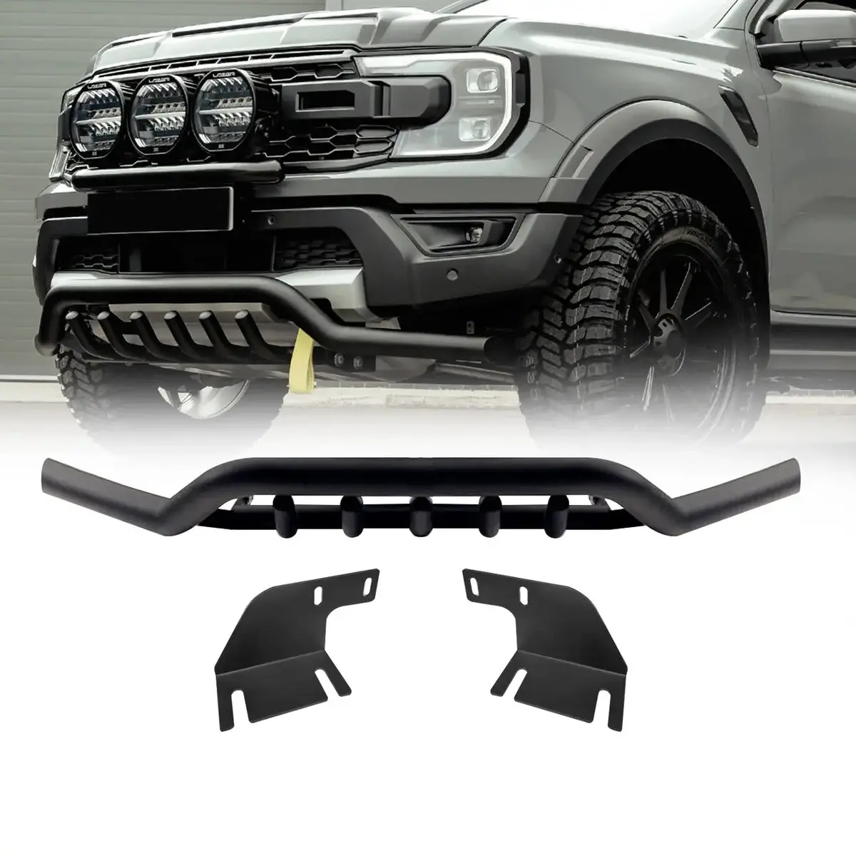 Suitable To Fit - Ranger Next Gen (22-On) Outback Style Matte Black Lower Nudge Bar 1