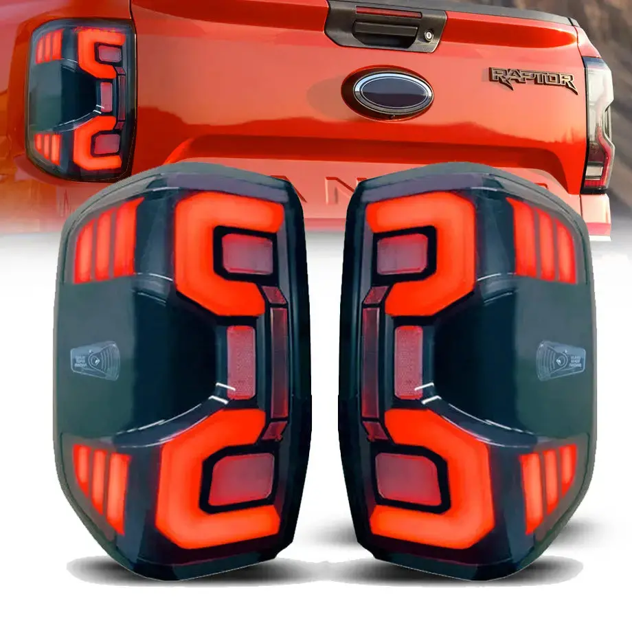 Suitable To Fit - Ranger Next Gen (22-On) Smoked Black 3D Bar Style Led Tailights 1