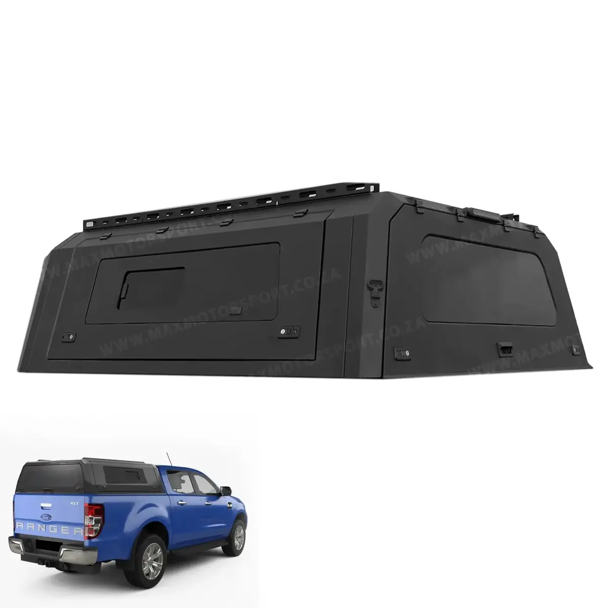 Suitable To Fit - Ranger T6 / T7 / T8 - Aluminium Canopy Urban Edition With Windows 1