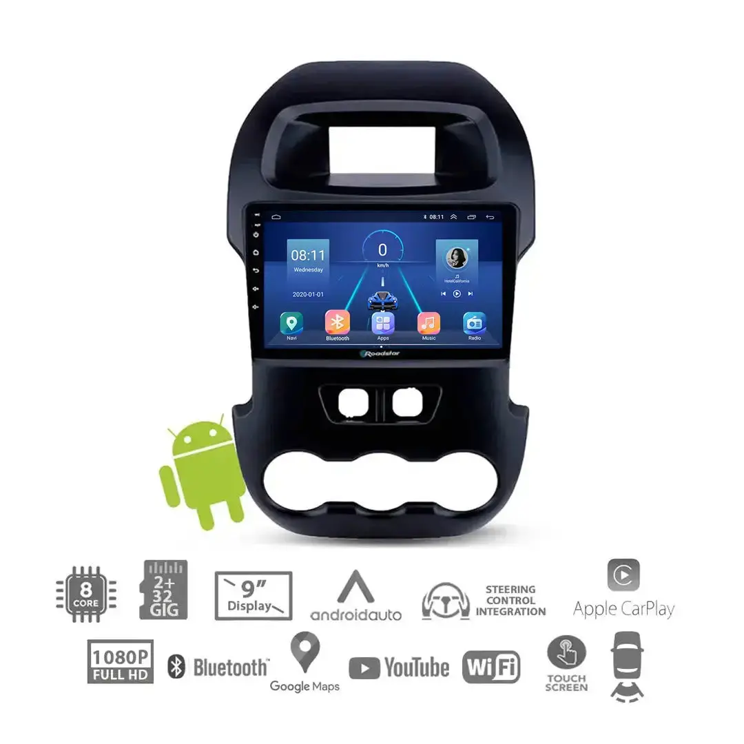 Suitable To Fit Ranger T6 (12-15) - 9 Inch Roadstar Android Entertainment & Gps System 1