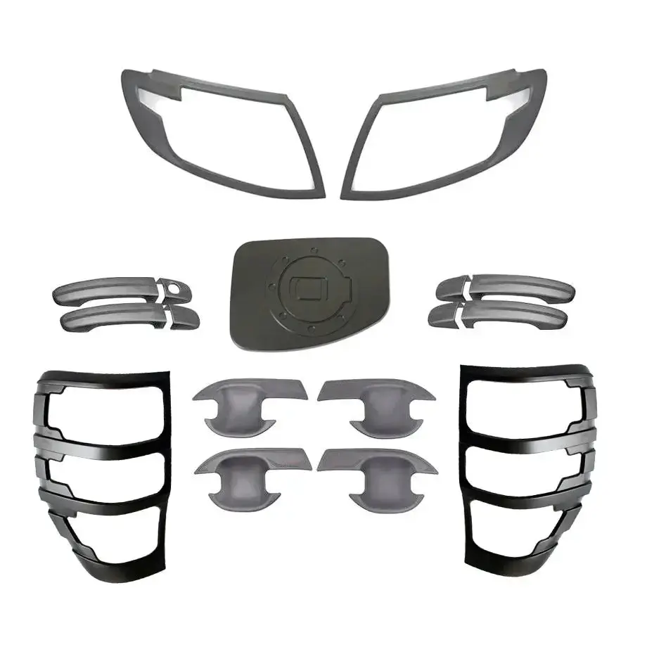 Suitable To Fit - Ranger T6 (12-15) Matte Black Accessory Trim Kit (17-Piece) 1