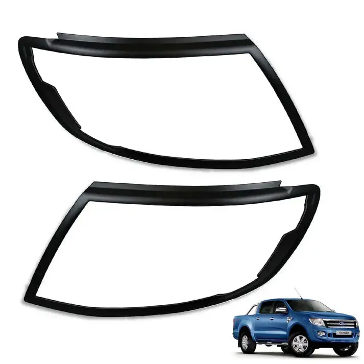 Suitable To Fit - Ranger T6 (12-15) Matte Black Headlight Surrounds 1