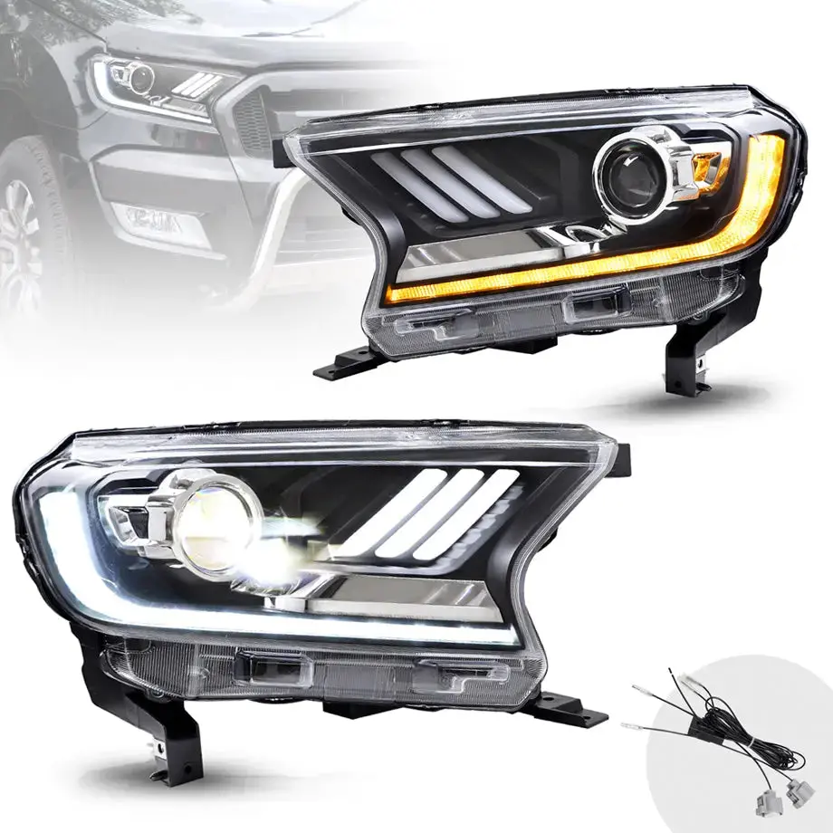 Suitable To Fit - Ranger T7 / T8 Mustang Style Drl Led Projector Headlight (16-22) 1