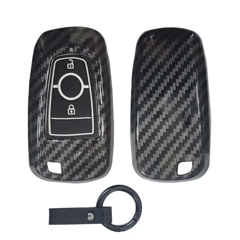 Suitable To Fit - Ranger T8 Carbon Fibre Look Key Case Cover With Key Ring 1