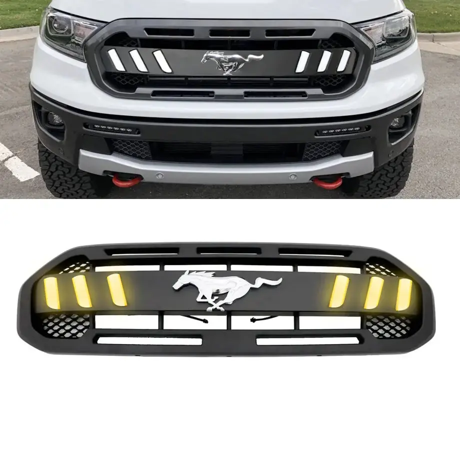 Suitable To Fit - Ranger T8 (19-On) Mustang Style Dual Function Led Upgrade Grille 1
