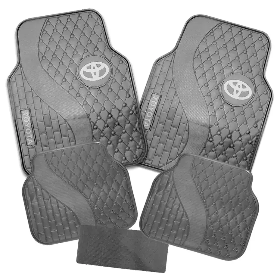 Suitable To Fit - Toyota 5-Piece Rubber Car Mats (Grey) 1