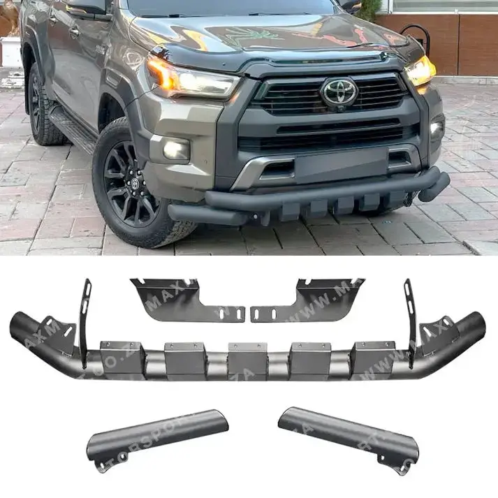 Suitable To Fit - Toyota Hilux Revo (19-On) Matte Black Lower Nudge Bar 1
