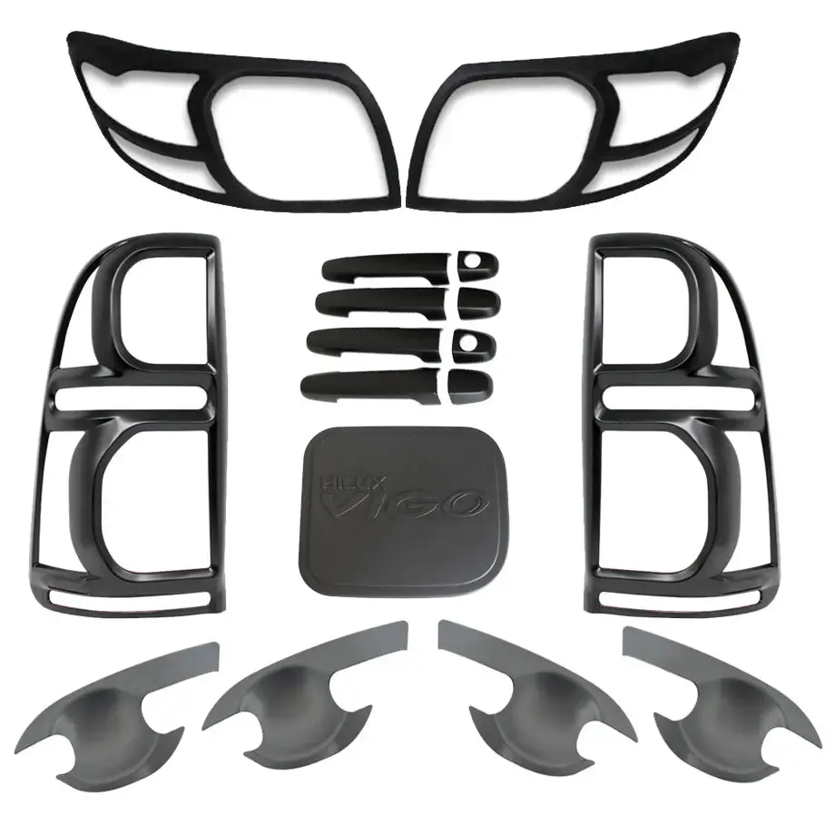 Suitable To Fit - Toyota Hilux (12-15) Matte Black Accessory Kit (17-Piece) 1