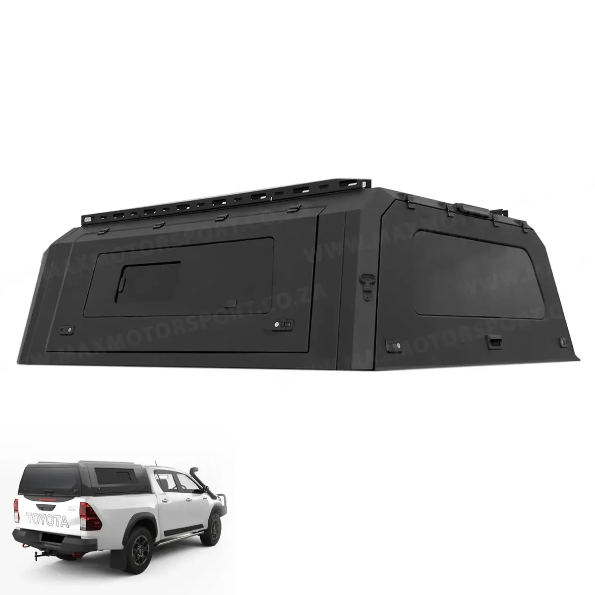 Toyota Hilux (17-On) - Aluminium Canopy Urban Edition With Windows 1