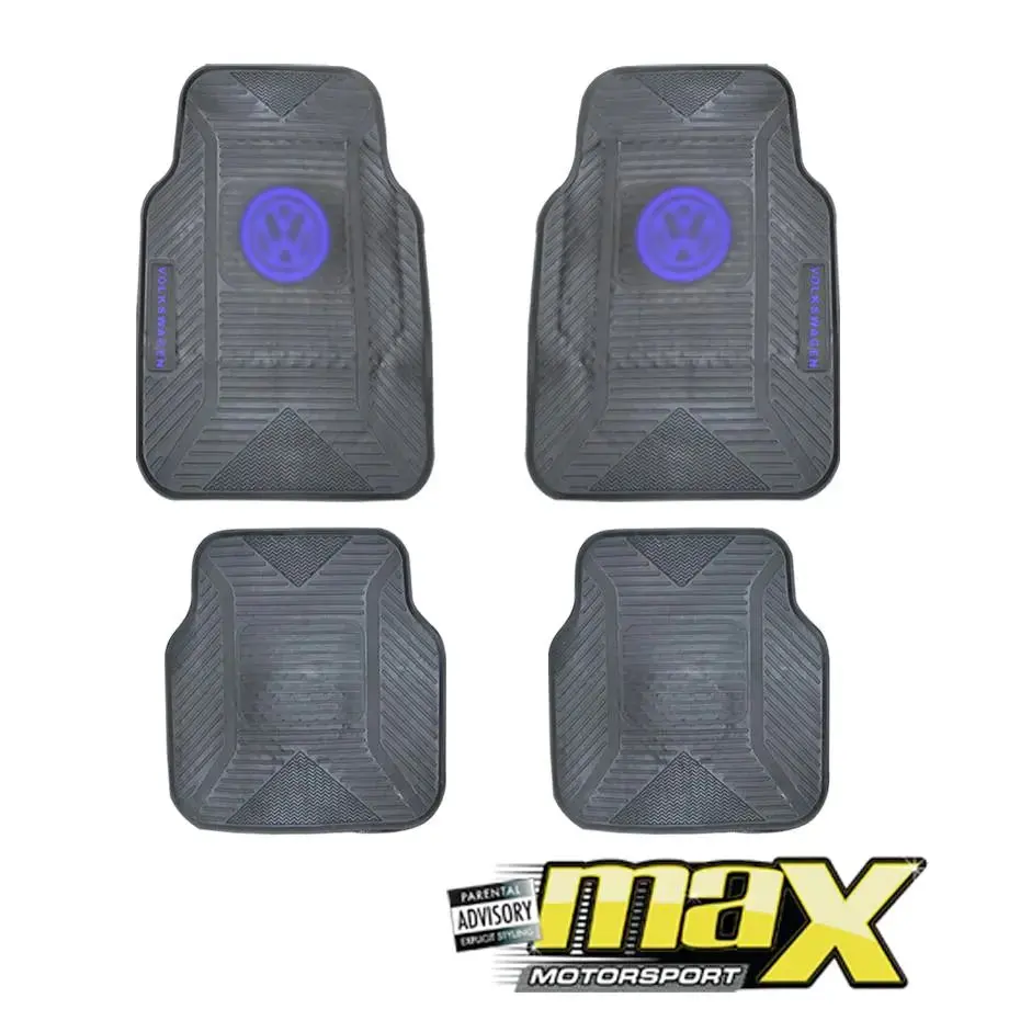 Suitable To Fit - Vw 4-Piece Rubber Car Mats (Blue) 1