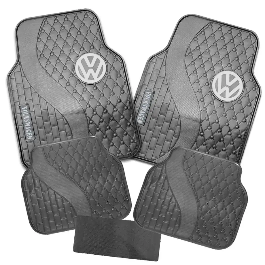 Suitable To Fit - Vw 5-Piece Rubber Car Mats (Grey) 1