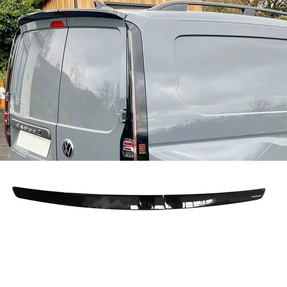 Suitable To Fit - Vw Caddy (21-On) Panel Van Gloss Black 2-Piece Roof Spoiler 1