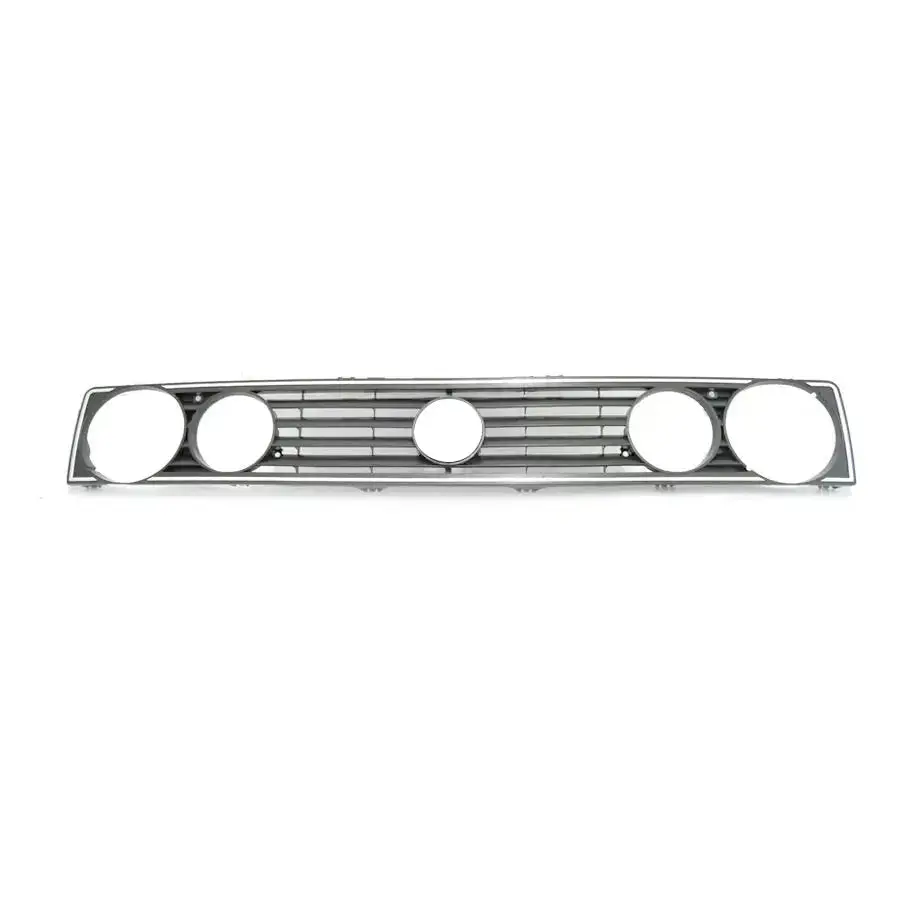 Suitable To Fit - Vw Golf 1 Silver Line Big Badge Double Headlight Grille (Plastic) 1