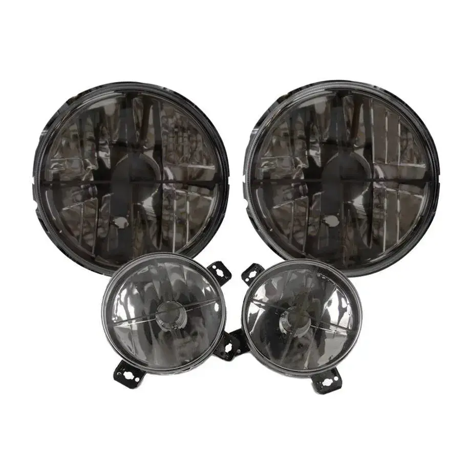 Suitable To Fit - Vw Golf 1 Smoked Cross Headlights (Inner & Outters) 1