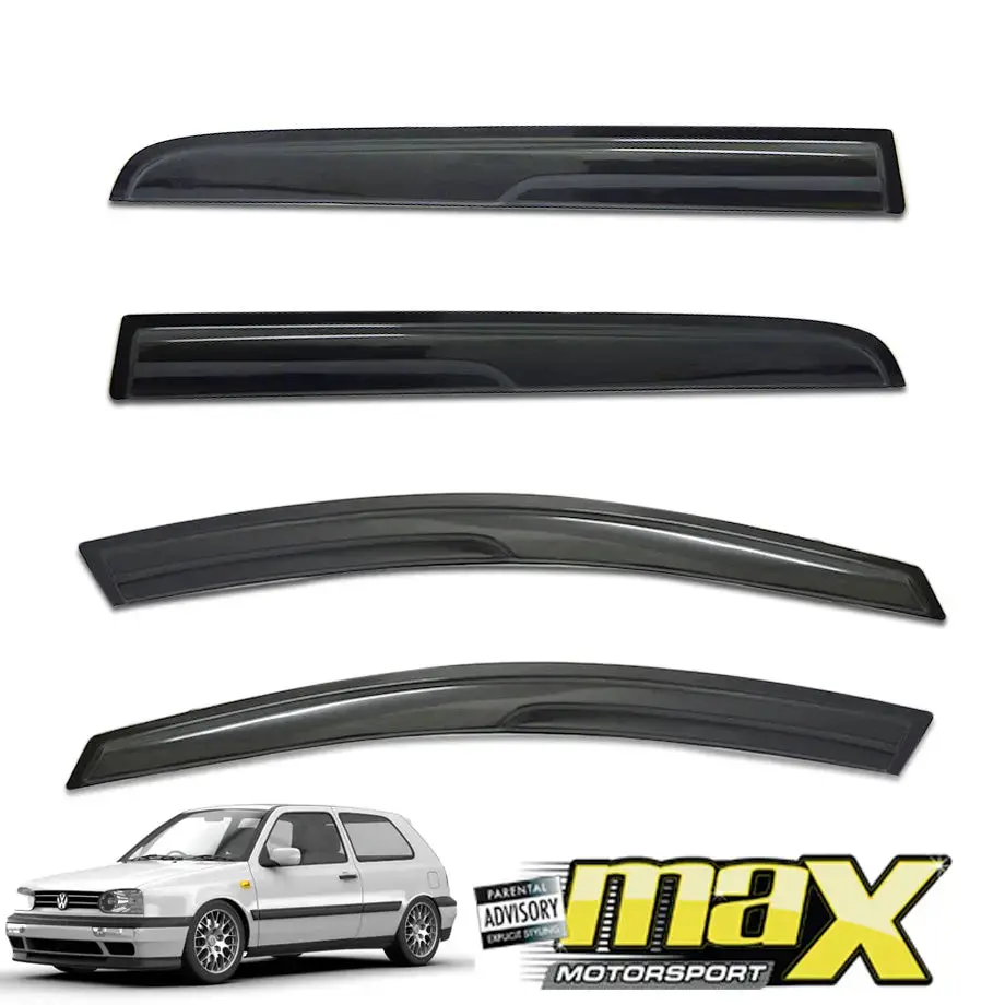 Suitable To Fit - Vw Golf 3 Black Windshield (4-Piece) 1