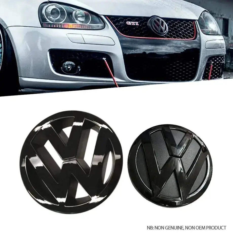 Suitable To Fit - Vw Golf 5 Gloss Black Emblem Badge (Pair) 1