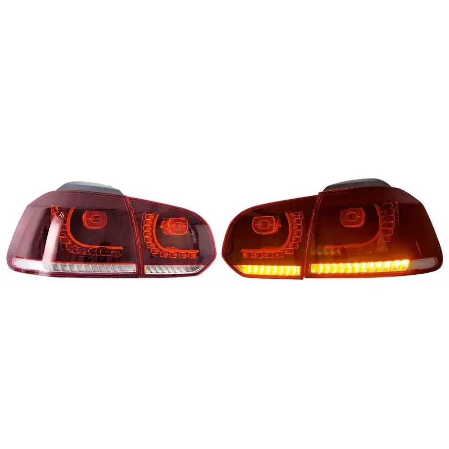 Suitable To Fit - Vw Golf 6 Oem R20 Style Led Taillights With Crystal Sequential Indicator 1