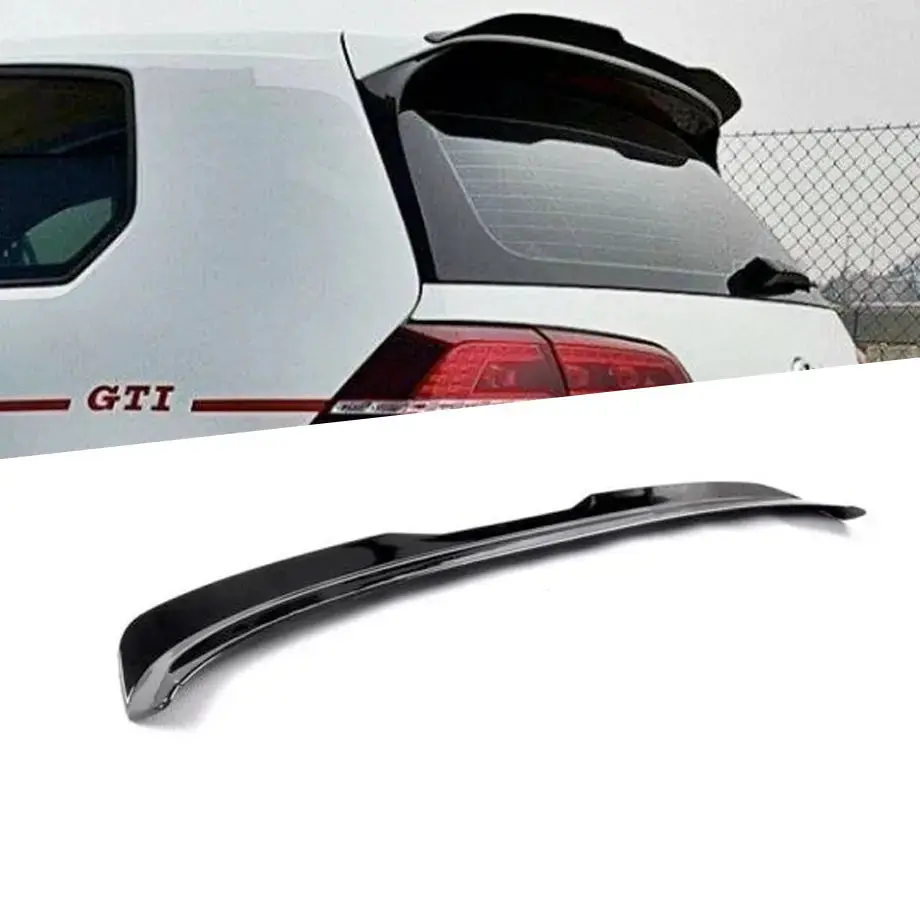 Suitable To Fit - Vw Golf 7 / 7.5  Gti / R Maxton Style Gloss Black Roof Spoiler Extension 1