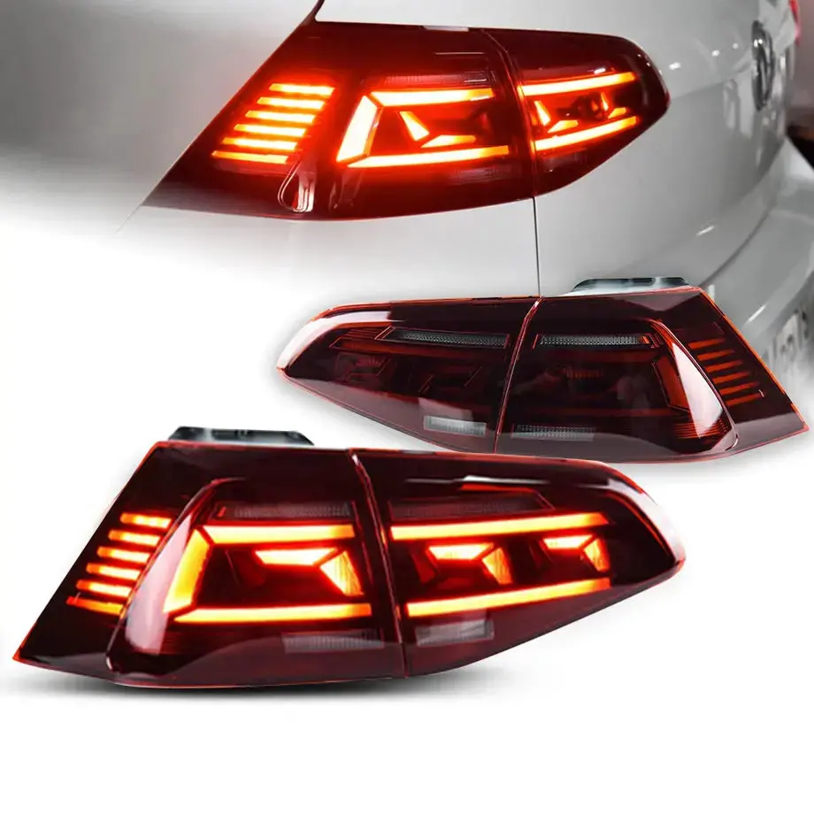 Suitable To Fit - Vw Golf 7 / 7.5 Iq Style Smoked Red Led Sequential Taillights 1