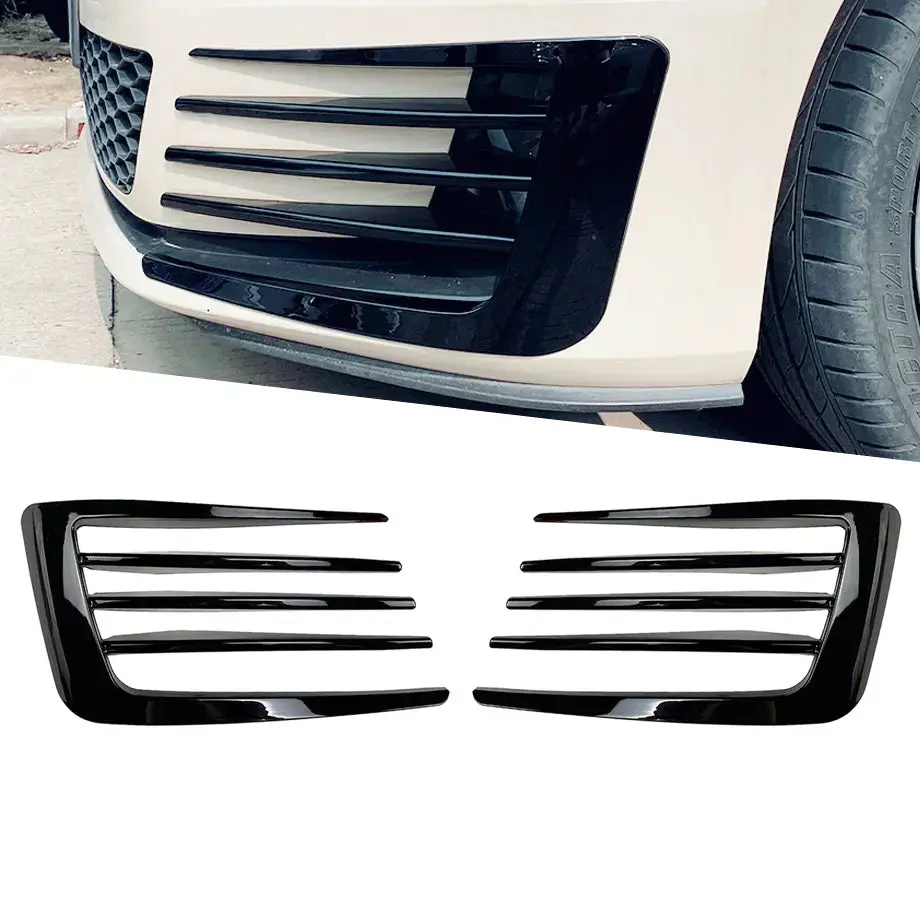 Suitable To Fit - Vw Golf 7 Gti Gloss Black Front Bumper Fog Canards 1