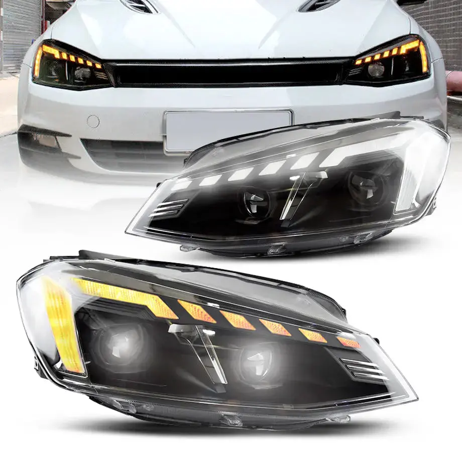 Suitable To Fit - Vw Golf 7 Led Projector Headlight - Audi Style 1