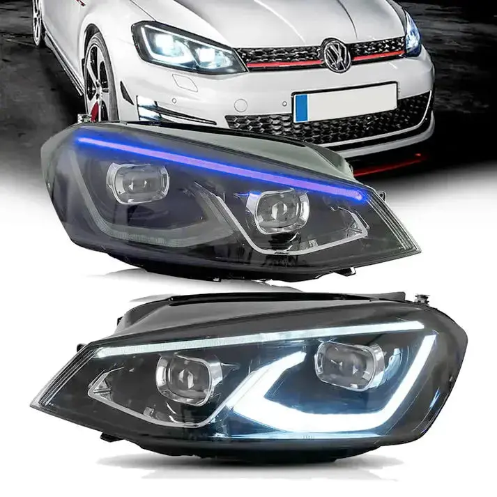 Suitable To Fit - Vw Golf 7 Led Projector Headlight - Golf 8 Style 1